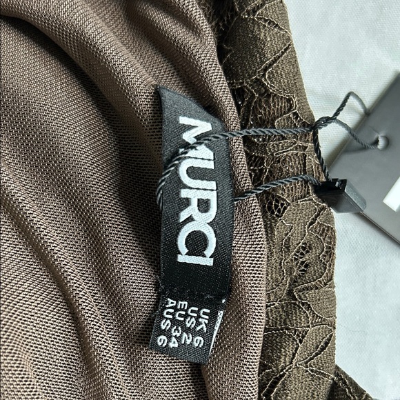 Elegant Brown Backless Lace Dress - Picture 6 of 8